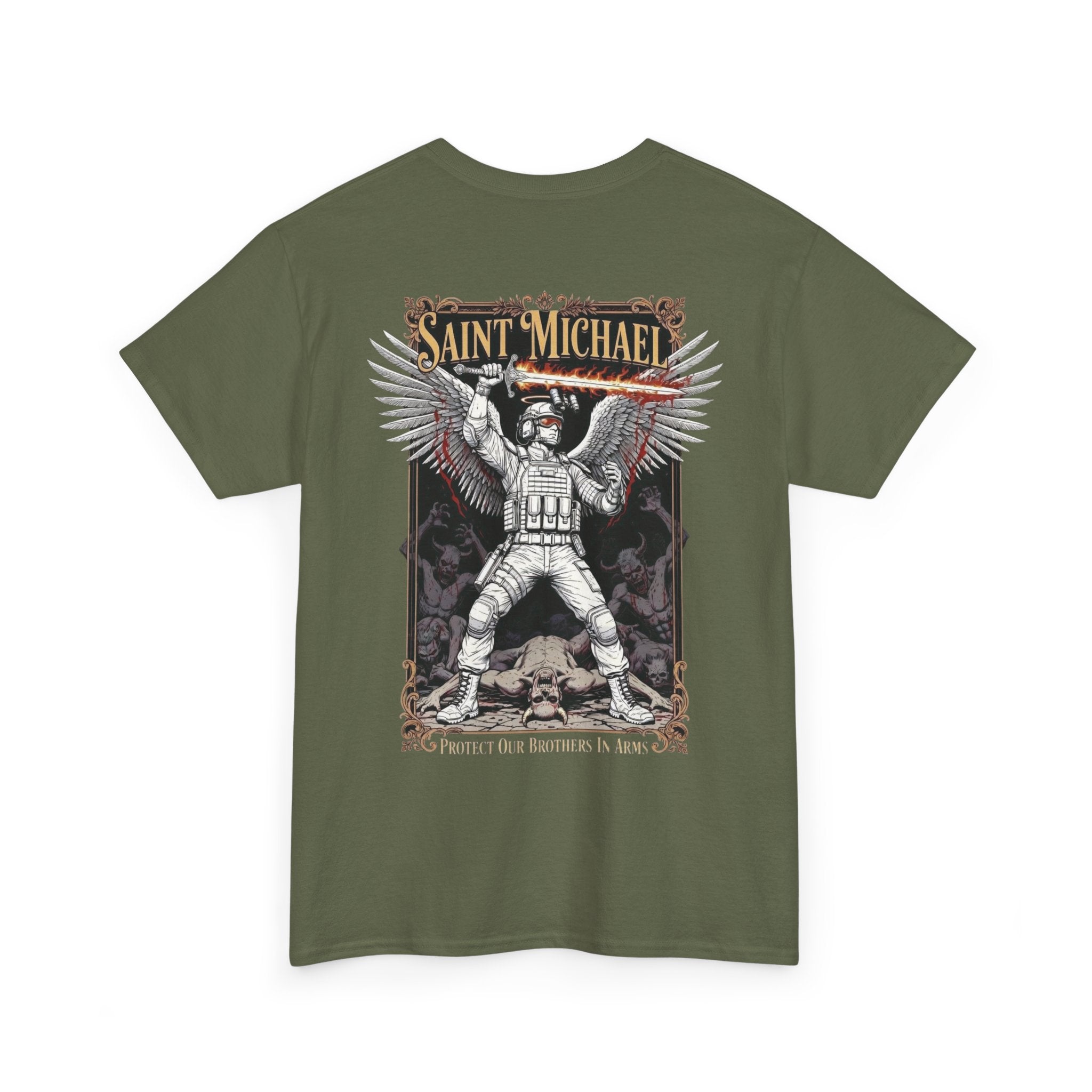 T-shirt Saint Michael Protect Our Brothers In Arms n°1