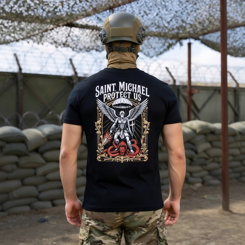 T-shirt Saint Michael Protect Us