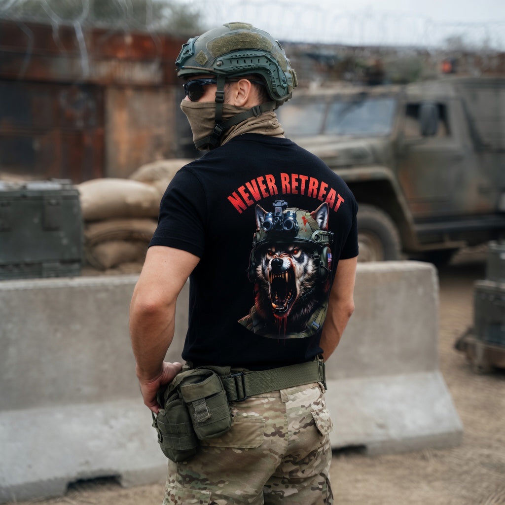 T-shirt Never Retreat